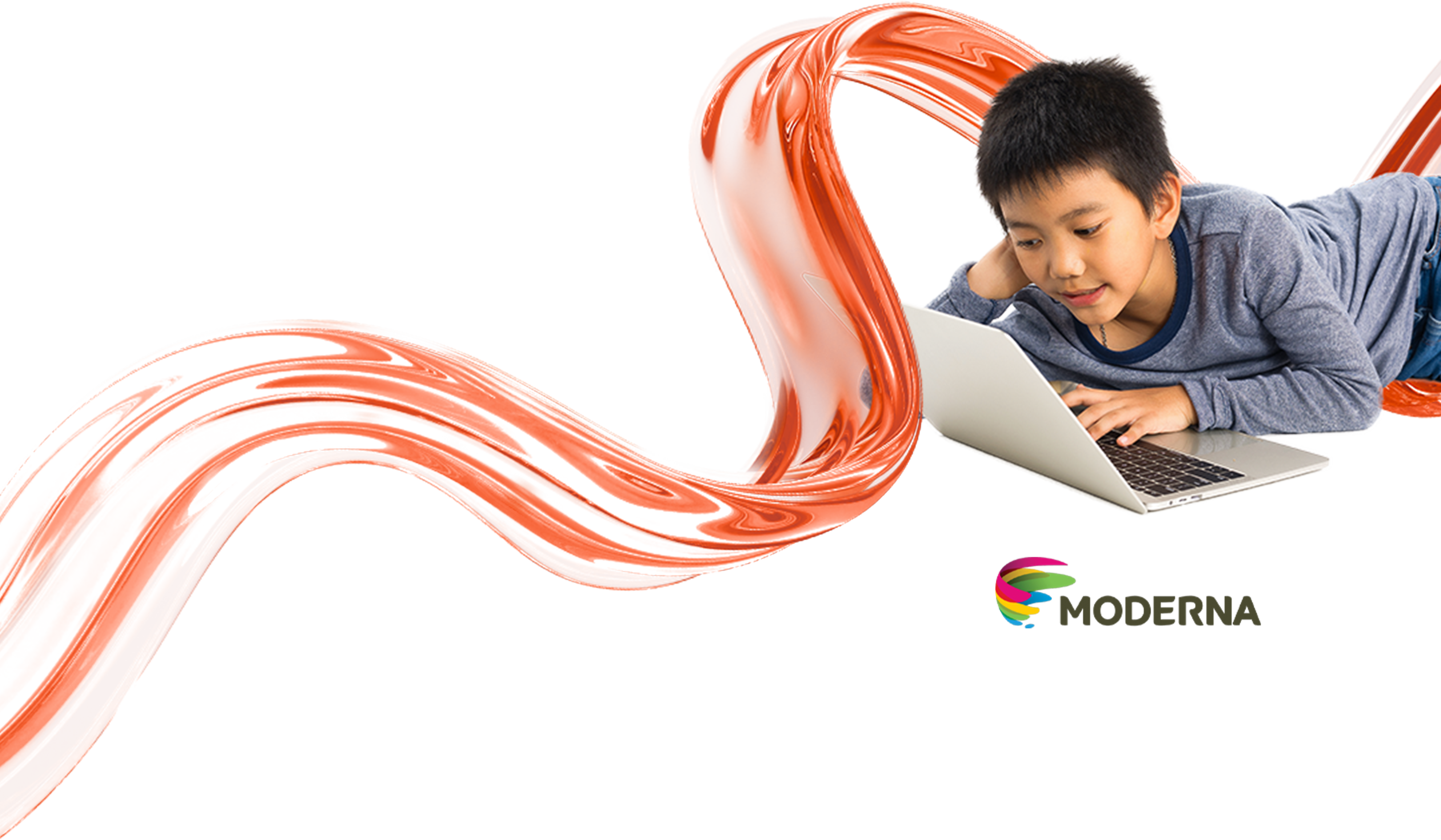 Aluno usando notebook